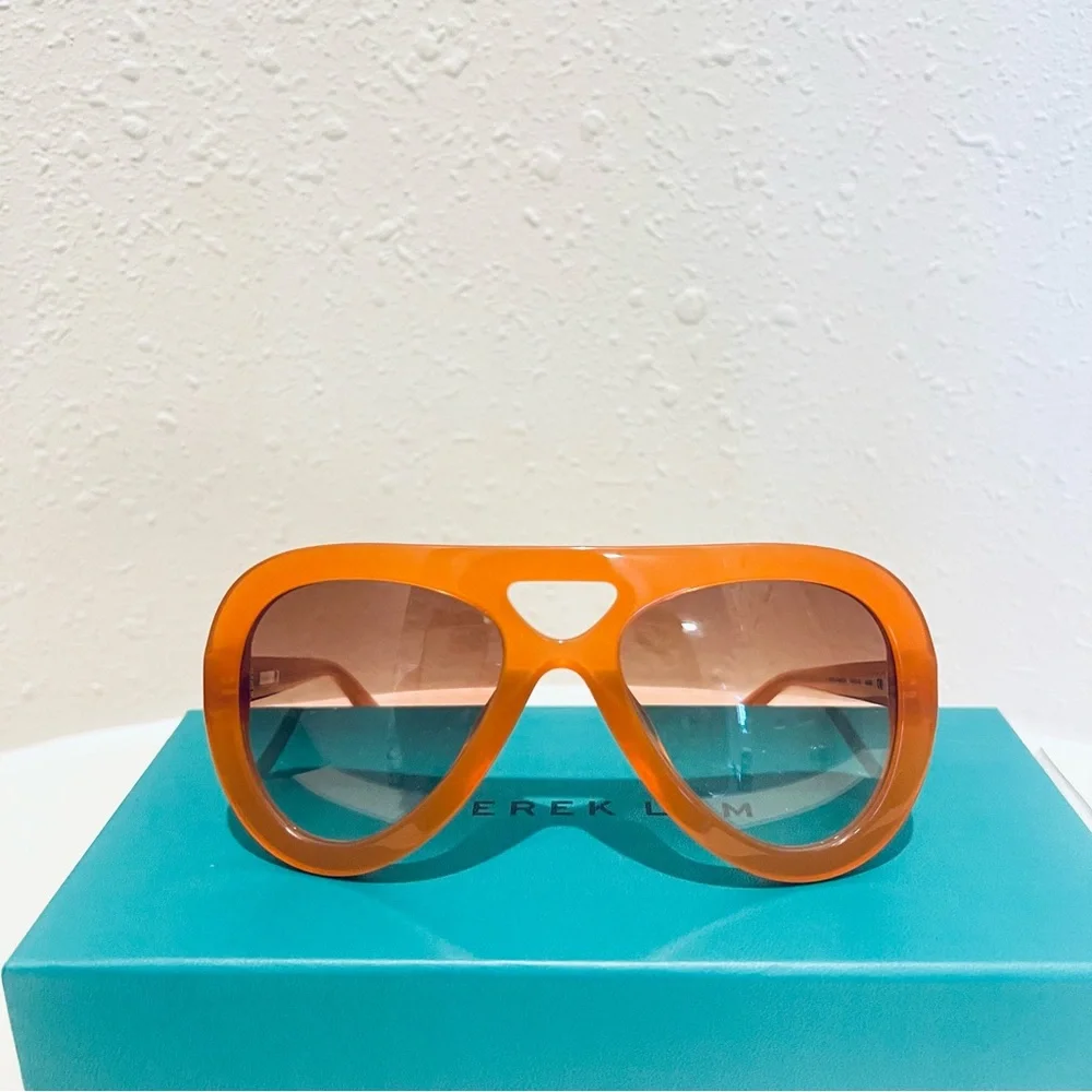 Derek Lam Charlotte Amber Women’s Plastic 54 mm Sunglasses NIB